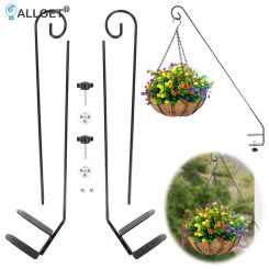2 Pcs Heavy Duty Bird Feeder Hook 360 Degree Rotary Plant Bracket Adjustable Clamp Deck Mounted Hook for Bird Feeders Planters