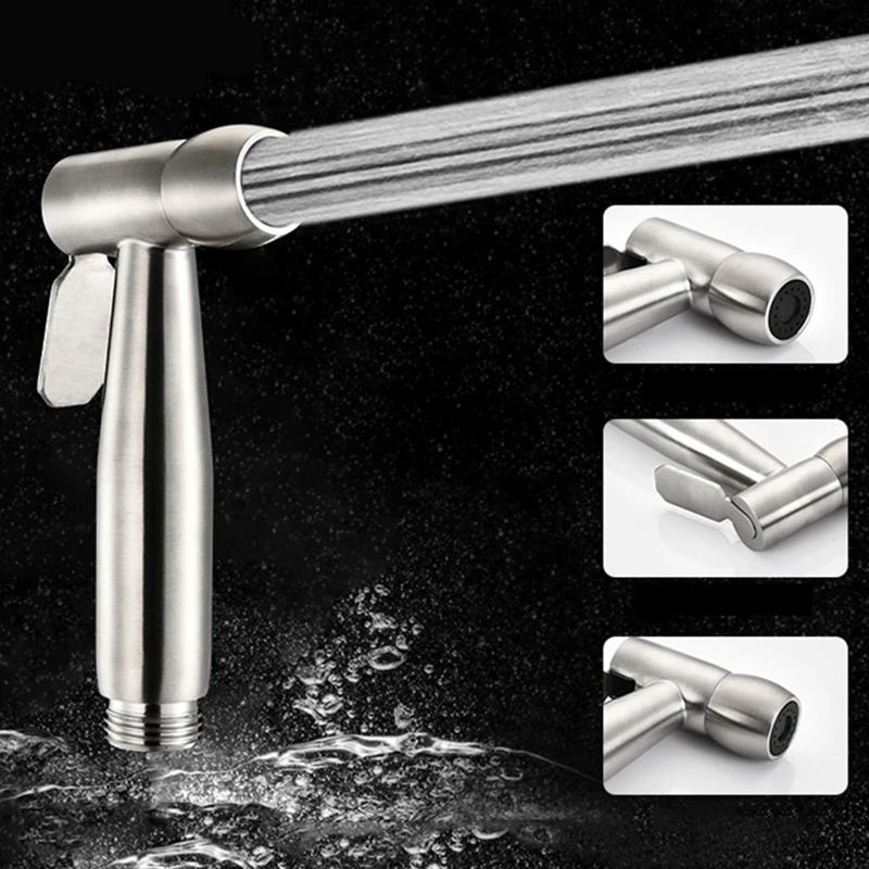 Description Picture 5 of item304 Stainless Steel Hand Bidet Faucet for Bathroom Hand Sprayer Shower Head Toilet Sprayer Gun Cleaning Bathroom