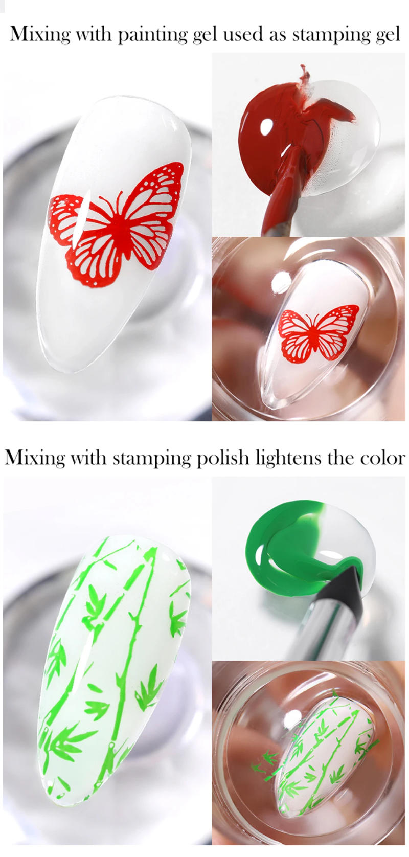 Description Picture 4 of itemBORN PRETTY 10ml Stamping Mixing Oil Painting Gel Stamping Polish Powder Mixing And Apply Nail Powder Stamping Plate