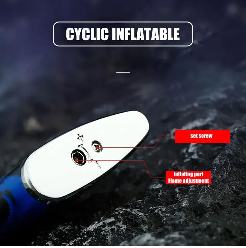 Description Picture 6 of itemJOBON Red Flame Inflatable Lighter Push to Light Zinc Alloy Material Adjustable Flame Size Exquisite Shape