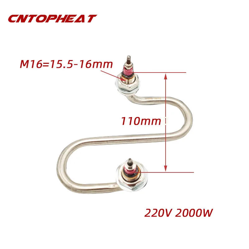 Description Picture 2 of item220V 2KW Water Heating Element Stainless Steel Electric Immersion Tubular Heater for Steam Cabinet