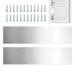 Front Door Kick Plate 2pcs Stainless Steel Kick Plate Metal Kick Plate For Doors Decor Interior Exterior Doors Avoid The Door