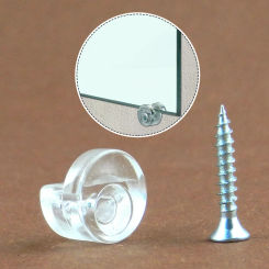 4PCS Mirror Wall Clips Fixing Frameless Clips Glass Bracket Mounting Hanging Keep Glass Mirror Firmly Glass Clips Clamp Tools
