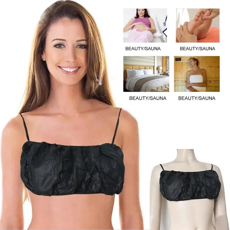 Description Picture 3 of item50Pcs/pack Women Disposable Non-Woven Fabric Underwear Outdoor Travel Massage Portable Bra Underwear Non-woven Fabric Tops