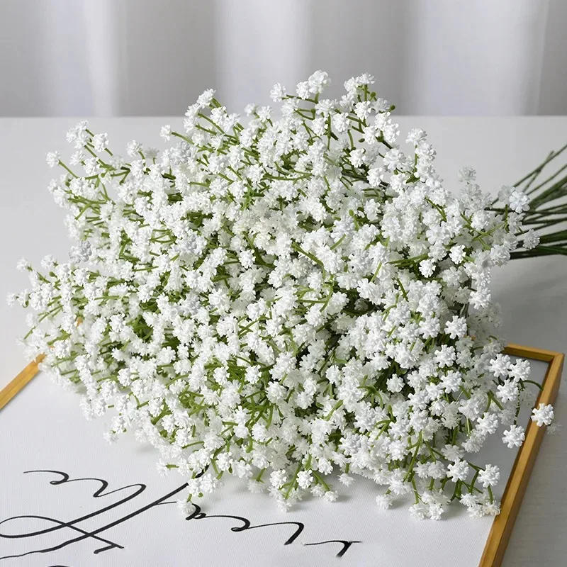 Description Picture 2 of item108Heads 63cm Babies Breath Artificial Flowers Plastic Gypsophila DIY Floral Bouquets For Handmade Wedding Party Home Decoration