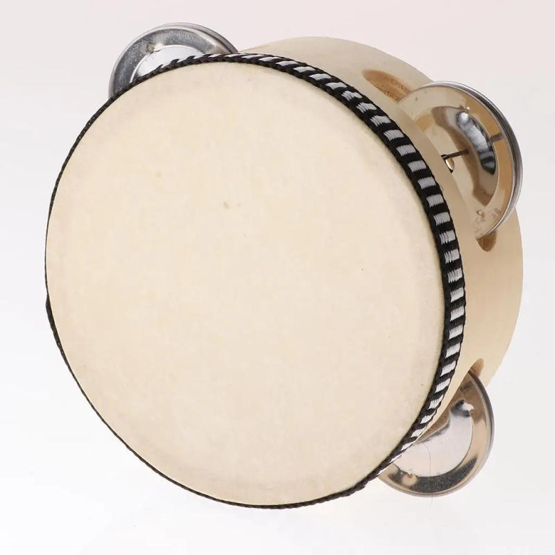 Description Picture 2 of item4inch Hand Held Tambourine Percussion Drum hand drum Kids Musical Children Percussion Instrument Educational Toys