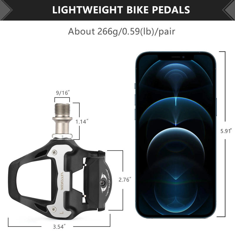 Description Picture 2 of itemKOOTU Road Bike Clip-On PedalsRoad Bike Self-Locking PedalsSPD SL System with Clip-On Pedals