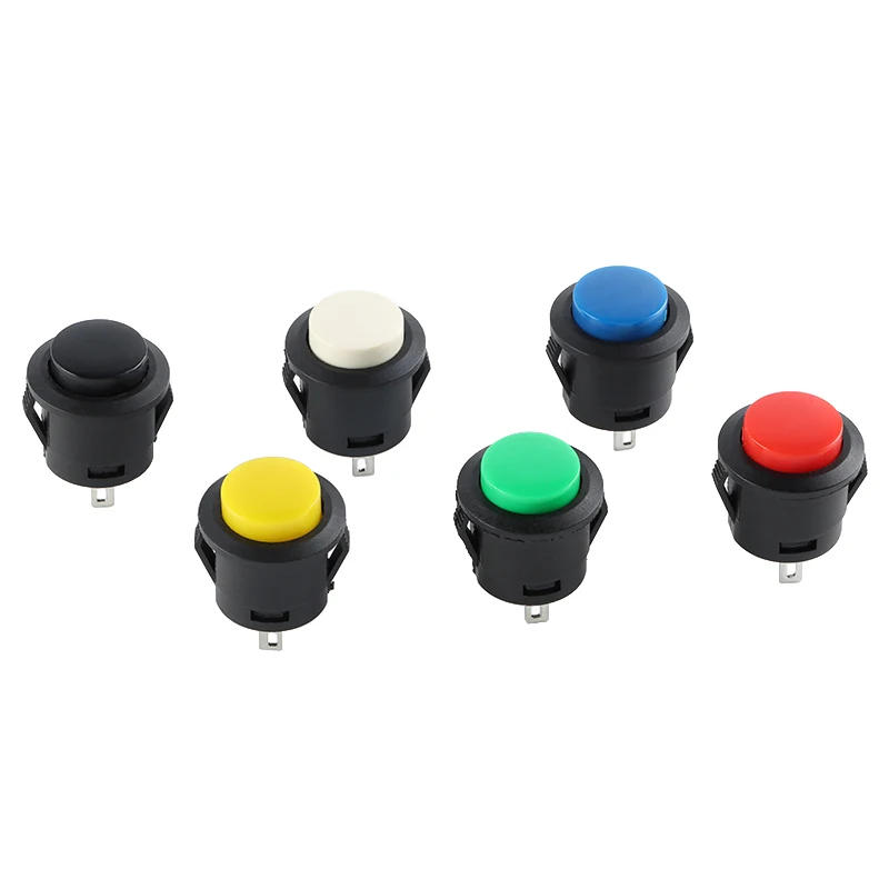 Description Picture 3 of item5PCS Card type R13-507 key switch button jog switch 16MM round lockless self-reset switch