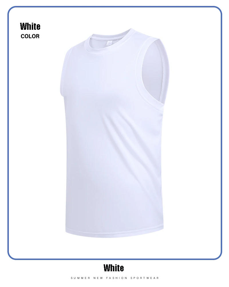 Description Picture 6 of itemSummer New Ice Silk Quick Dry Men's Undershirt Round Neck Sports Leisure Breathable T-Shirt Loose Solid Color Fitness Clothing