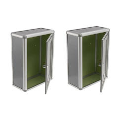 2X Vintage Lockable Secure Mail Letter Post Box Mailbox Post Box for Home Garden Ornament Decor