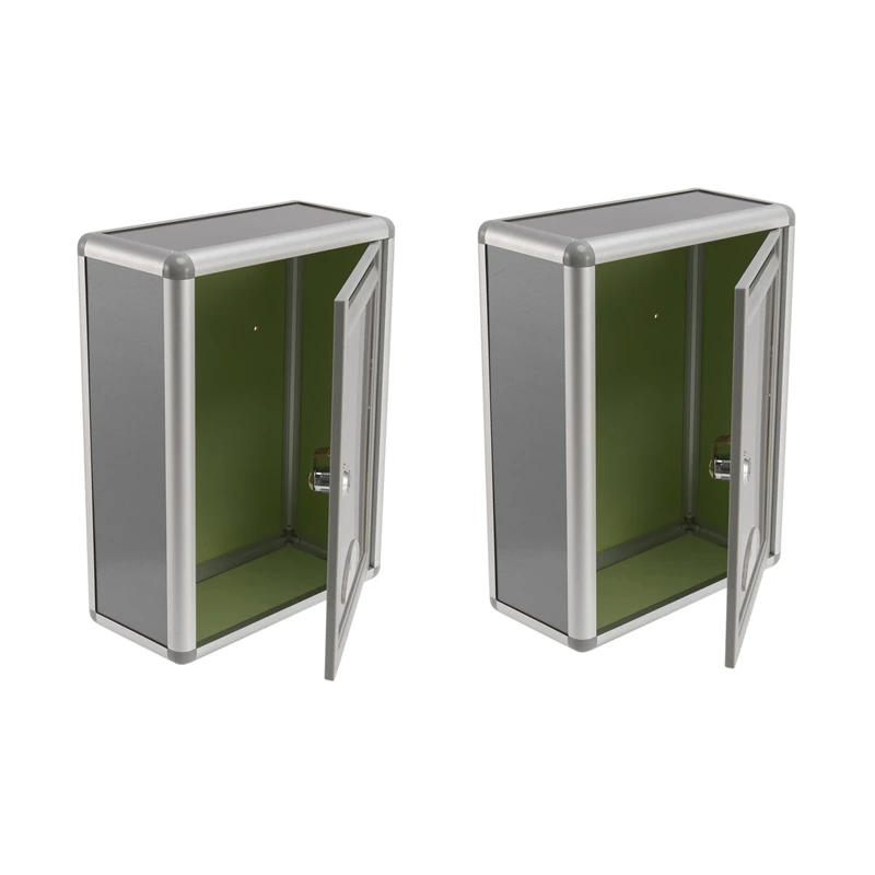 Description Picture 4 of item2X Vintage Lockable Secure Mail Letter Post Box Mailbox Post Box for Home Garden Ornament Decor