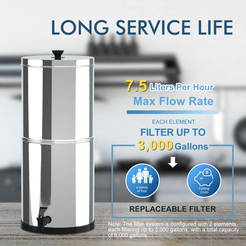 Description Picture 6 of itemGravity Water Filter System Water Filtration Bucket with Stand for Home Outdoor Camping Hiking Emergency Preparedness Equipment