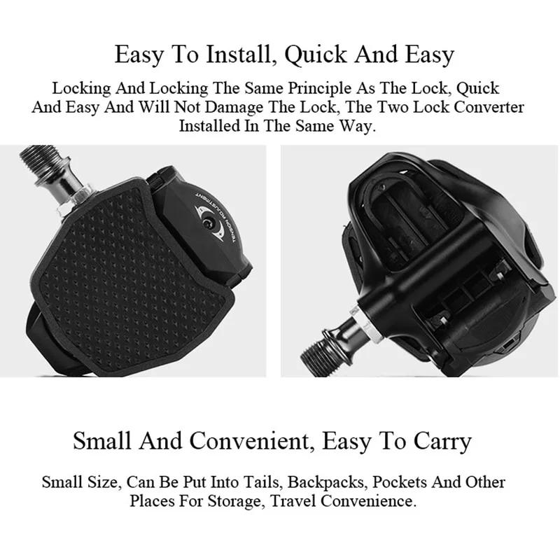 Description Picture 4 of item2PC Bicycle Clipless Pedals fit SPD KEO Road Bike Pedals Converter Bicycle Self-lock Pedal Adapter for Shimano SPD KEO System