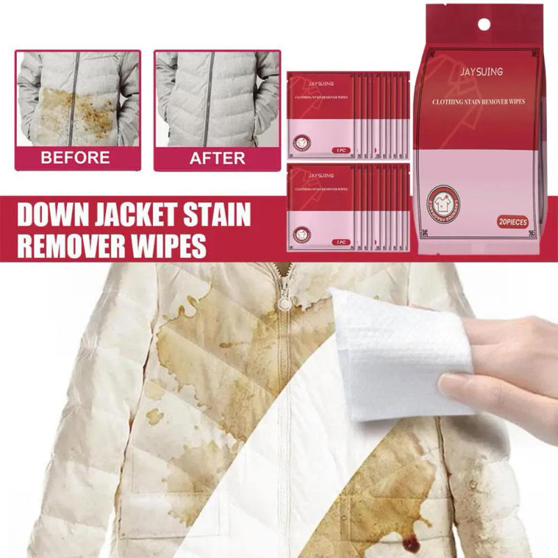 Description Picture 6 of item20/40pcs Clothing Wipes Jacket Shirt Blouse Color Protection Stain Removal Wet Wipes Multifunction Clothes Cleaner