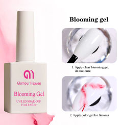 Gamour Heaven 15ml Gradient Effect Nail Art Gel Polish Watercolor Blossom Nail Gel OEM 15ML Bottle Clear Blooming Gel Polish