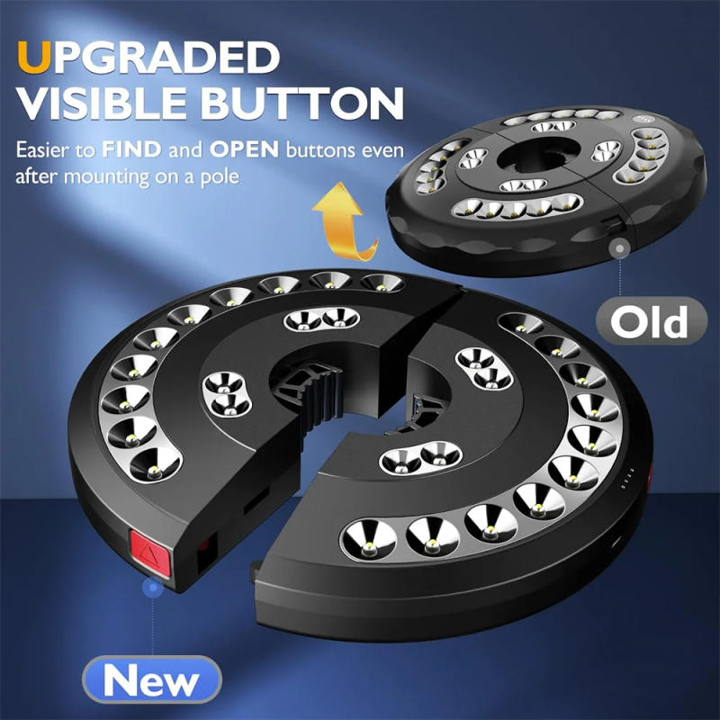 Description Picture 4 of item28LED Patio Umbrella Light Outdoor 3 Mode Camping Light Night Light Tent Patio Garden Emergency Light With Auto-Adjustable Clamp