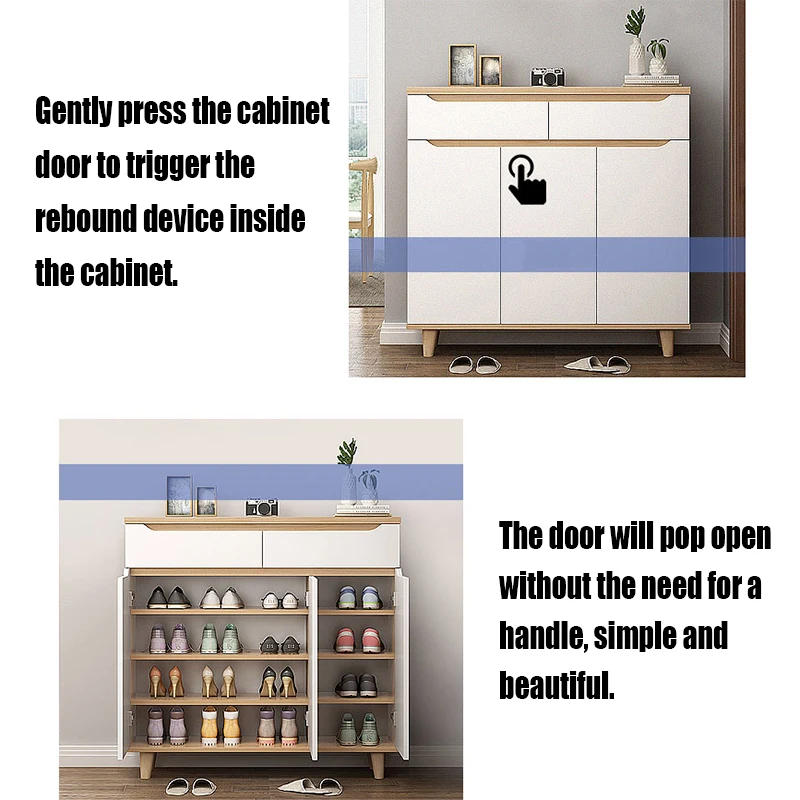 Description Picture 3 of item1PCS Press Type Cabinet Catches Wardrobe Door Stop Closer Stoppers Cupboard Catch Latch Bounce Type Cabinet Door Catches
