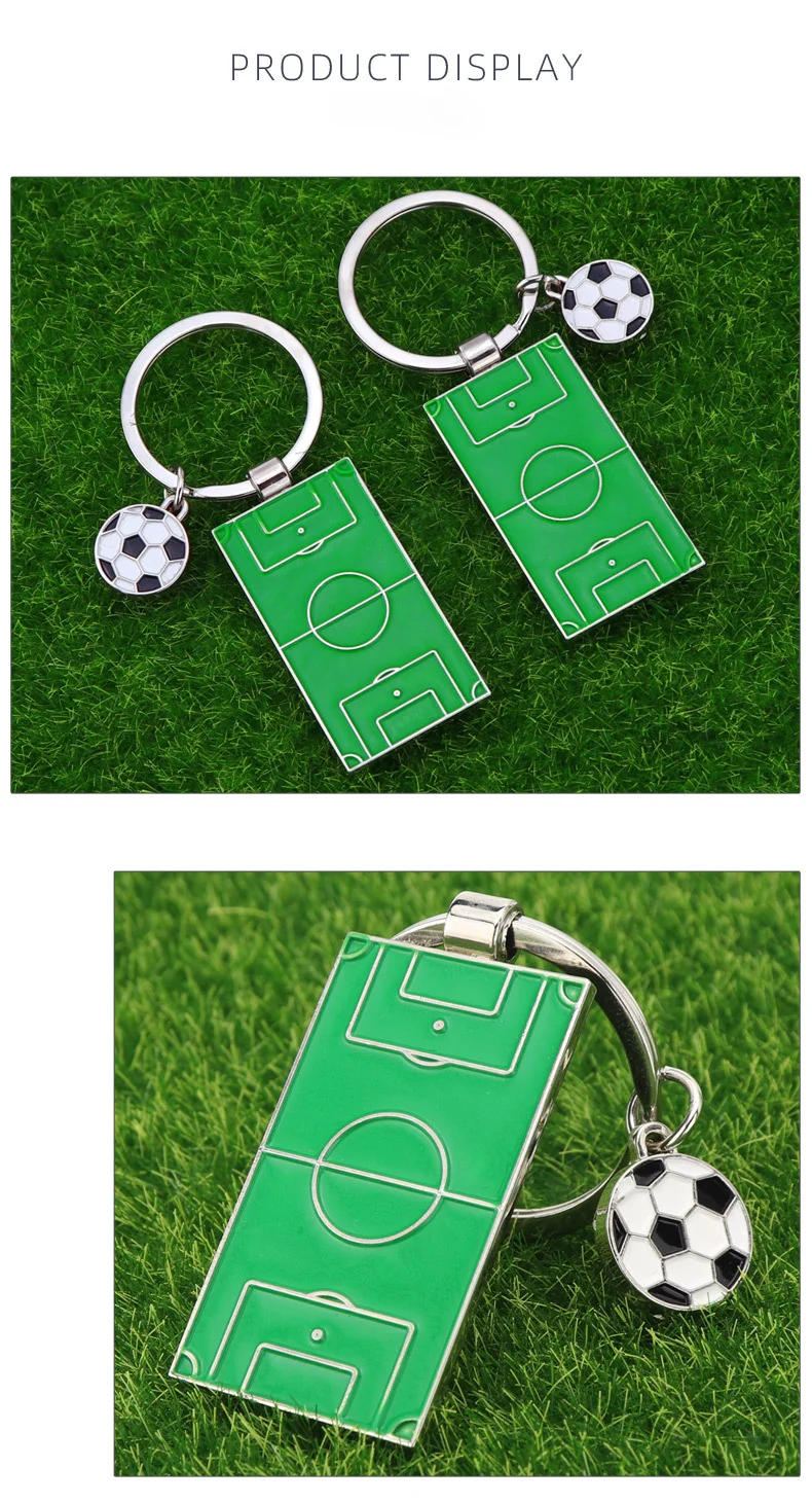 Description Picture 5 of itemMen Football Field Soccer Key Chain Holder Playground Sports Souvenir Keyring Ornament Keychains Jewelry Football Fans Club Gift