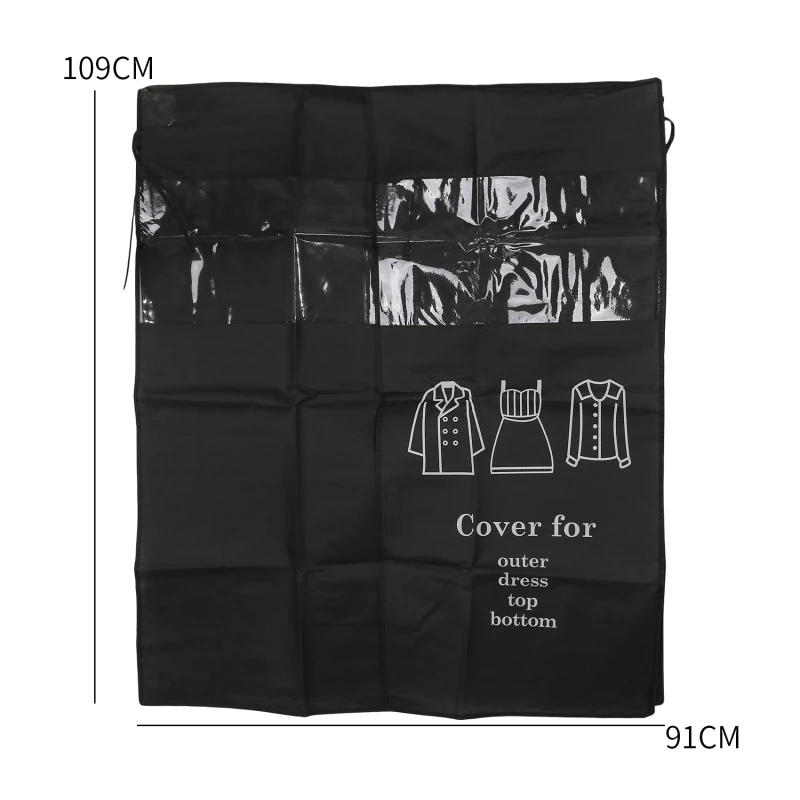 Description Picture 2 of itemClothes Hanging Dust Cover Dress Suit Coat Storage Bag Case Organizer Wardrobe Dress Clothing Hanging Dust Cover