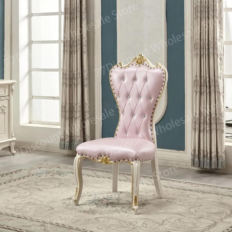 Description Picture 6 of itemLeather Beautiful Dining Chairs Nordic Luxury Designer Living Room  Free Shipping Muebles Para El Hogar Home Furniture
