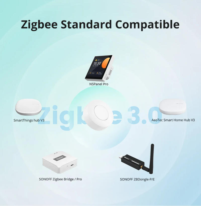 Description Picture 5 of itemSONOFF SNZB-01P Zigbee Wireless Switch Button Smart Scene Switch Home Automation Control for eWeLink APP Alexa Smartthings