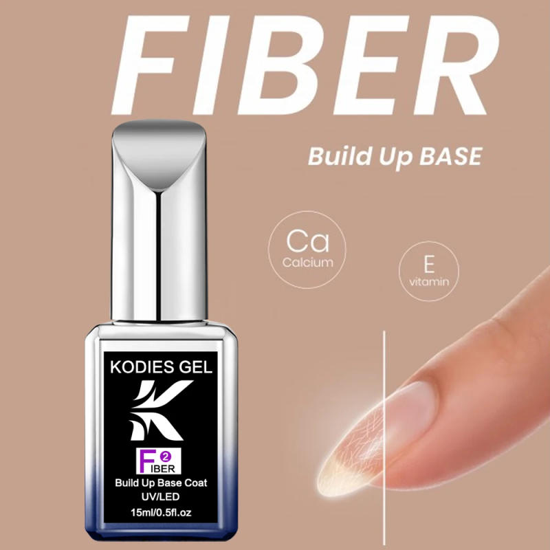 Description Picture 3 of itemKODIES GEL Fiber Base Coat Milky White Gel Nail Polish 15ML Semi Permanent UV Calcium Rubber Base Gel Varnish Builder Nails Art