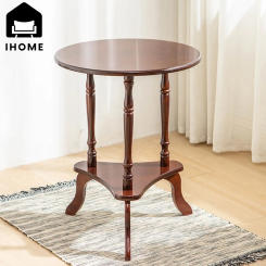 European Style Coffee Table American Style Telephone Table Living Room Corner Table Rench Style Solid Wood Small Round Table New
