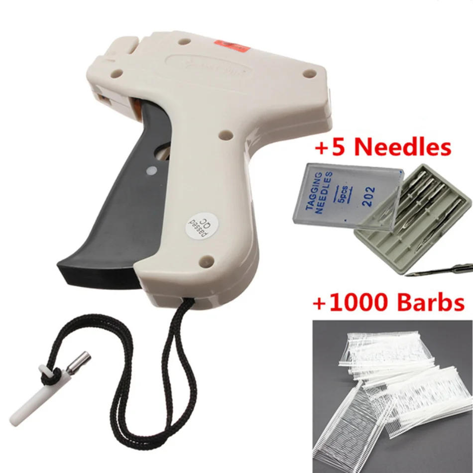 Description Picture 4 of item1Set Tag Gun Clothes Garment Price Label Tag Gun +5 Steel Needles+1000 Barbs Marking DIY Apparel Labeller Machine Sewing Tool