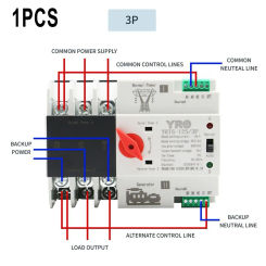 Automatically Switch to Backup Power with 2P 125A Dual Power Automatic Transfer Switch For Seamless Power Supply