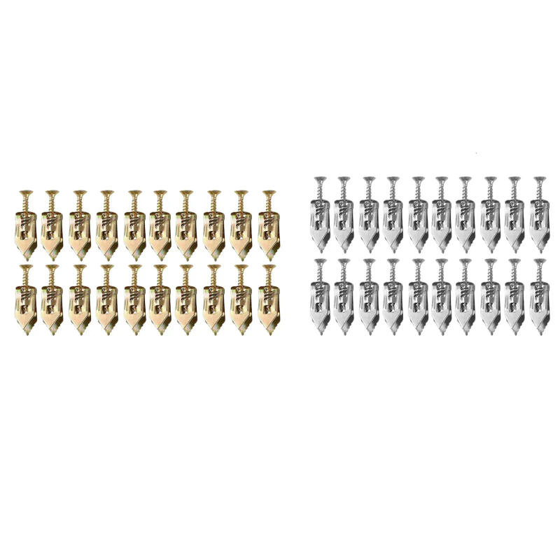 Description Picture 2 of item20Pcs Drywall Self Anchors with Screws for Wall Cabinets Hanging TV