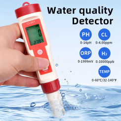 5 In 1 Chlorine Meter PH Meters ORP H2 Temp Cl2 Detector Water Quality Monitor Test Tool Filter for Swimming Pool SPA Water