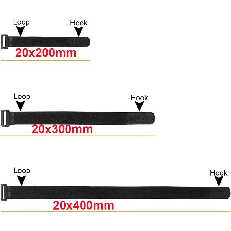 Description Picture 3 of item10Pcs Reusable Fastening Hook and Loop Cable Tie Self-Adhesive Fastener Tape Adjustable Multi-Purpose Cord Organizer