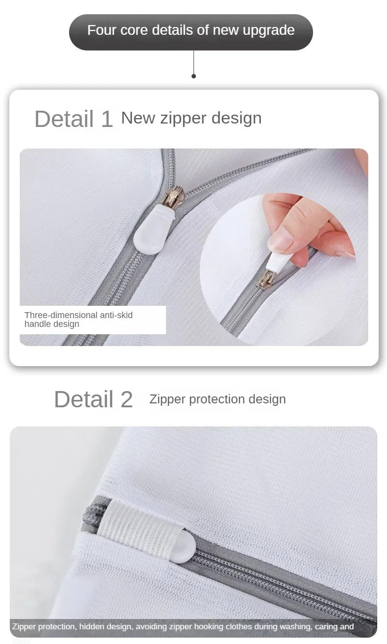 Description Picture 5 of itemWhite Durable Large Washing Laundry Bag Mesh Organizer Net Dirty Bra Socks Underwear Shoe Storag Wash Machine Cover Clothes