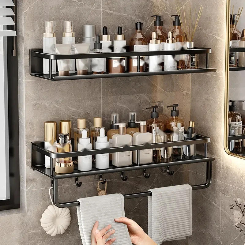 Description Picture 2 of itemModern Bathroom Storage Rack Wall-Mounted Dressing Table Towel Bar Bath Towel Rack