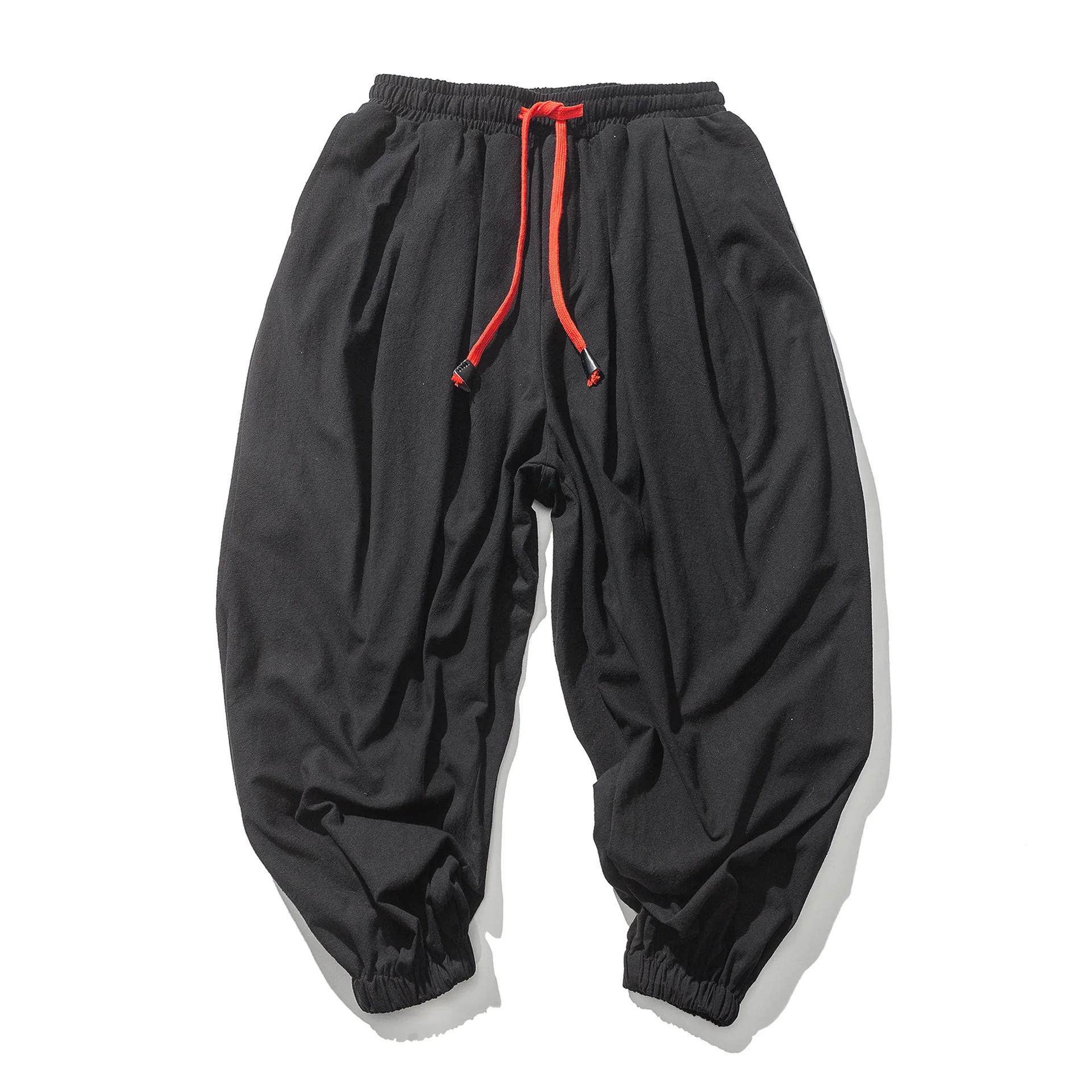 Description Picture 4 of itemNew Oversized Men Harem Pants Loose Chinese Style Cotton and Linen Sweatpants Joggers High Quality Casual Trousers Men