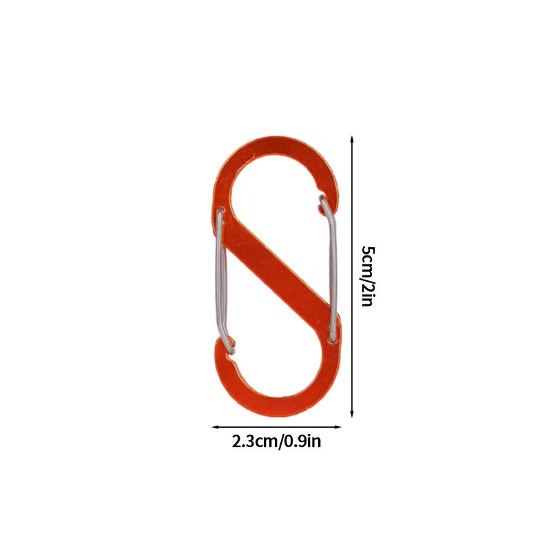 Description Picture 4 of item5pcs Carabiner Camping Equipment Carabiner Clips Keychain Hiking Backpack Buckle Safety Climbing Buckle Hiking Accessories