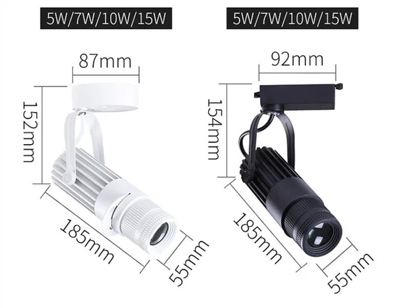 Description Picture 4 of itemRound 7w 10w 15w 20w 30w RA95 COB Spotlights Background LED Track light Lamp KTV Bar Restaurant Cafe Museum Zoom Light Lighting