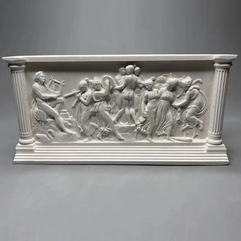 Description Picture 4 of itemDancing Muse Stereoscopic Printmaking Figures Relief Plaster Statue Desk Decoration Characters Sculpture Room Aesthetic Decor