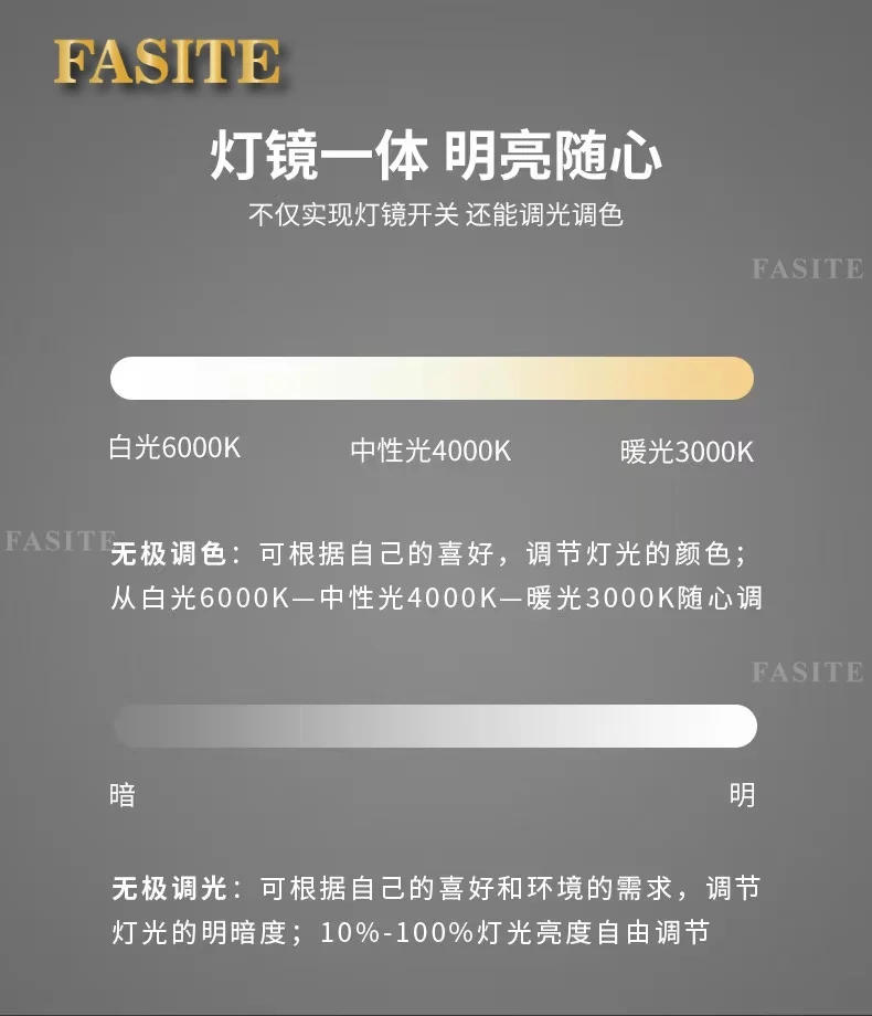 Description Picture 4 of itemMetal Nordic Bathroom Mirror Hanging Glass Vanity Design Aesthetic Bathroom Mirror  Home Improvement