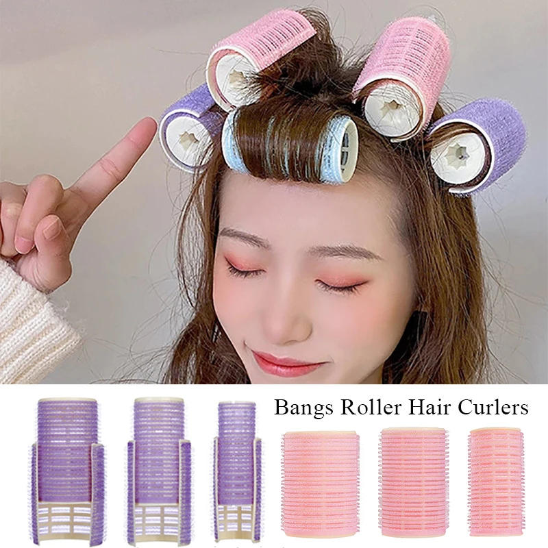 Description Picture 6 of item2/6/8/10/12/14pcs Bang Rollers Self-adhesive Lazy Bangs Roller Hair Curlers Hair Curling Air Bangs Roller Clips Styling Tools
