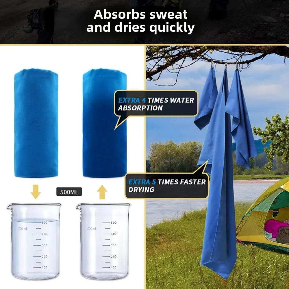 Description Picture 6 of itemNew Thickened Microfiber Towel 40x80cm Travel Sports Quick-drying Large Hair Towel Super Soft and Lightweight Gym Swimming Towel