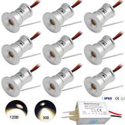 1W Mini LED Spotlight Ceiling Down Light Bedroom Kitchen Focos Spot Lamp 12V IP65 Staircase Cabinet Lighting with Transformer