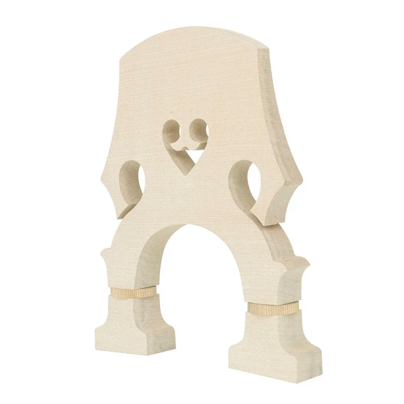 Description Picture 2 of item1Pcs 4/4 3/4 1/2 1/8 Size Maple Wood Double Bass Bridge with Adjustable Brass Screws Contrabass Upright Bass Parts & Accessories