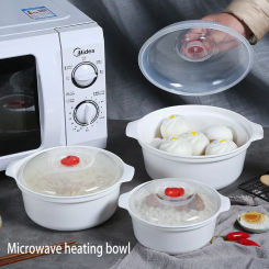 Microwave Oven With Lid Steamer Heating Bowl Food Silicone Material Steamer With Lid Steamer Lunch Box Steamer Plate Container