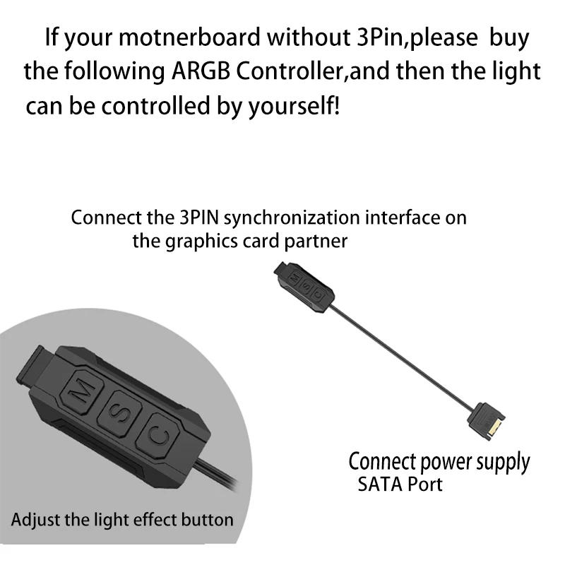 Description Picture 5 of itemTEUCER VC-C270H 300x100x20mm Universal Side ARGB 5V 3Pin Addressable Headers GPU Silent Cooling Fan for Most Graphics Cards