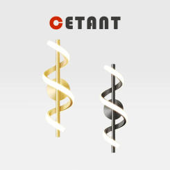 Modern LED Wall Sconce Black White Gold Spiral Light For Living Room Background Wall Bedroom Bedside Hallway Study Indoor Lamps