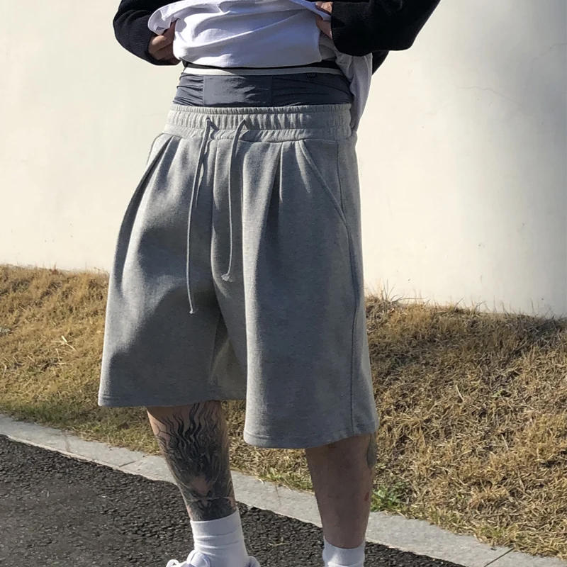 Description Picture 4 of itemMen Loose Casual Shorts Cotton Basketball Shorts Man Quick Dry Gym Running Shorts Sport Beach Training Shorts Hip Pop Streetwear