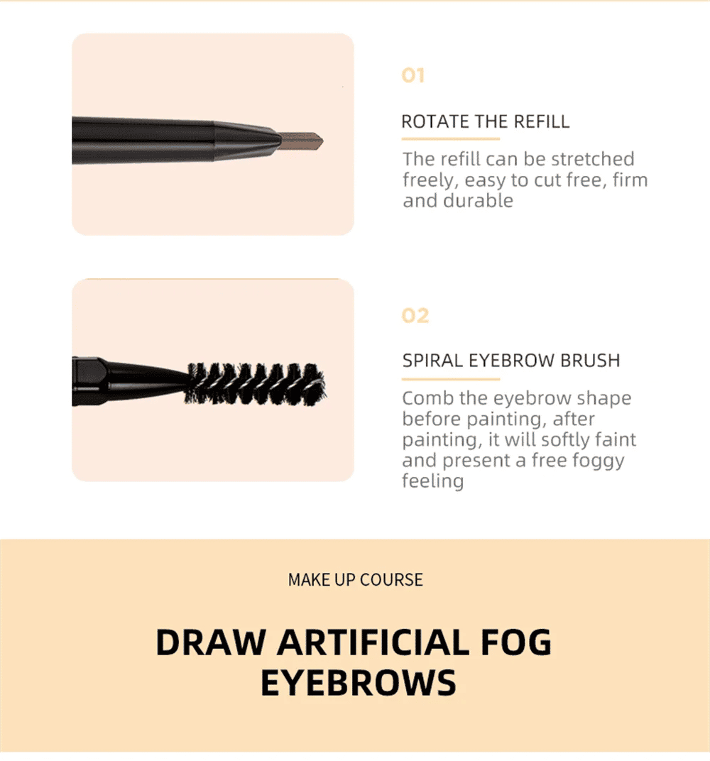 Description Picture 6 of itemMakeup for Women Waterproof Eyebrow Enhancer Pen with Double Head Pencil and Brush  Long Lasting Eye Brow Cosmetics Easy to Wear
