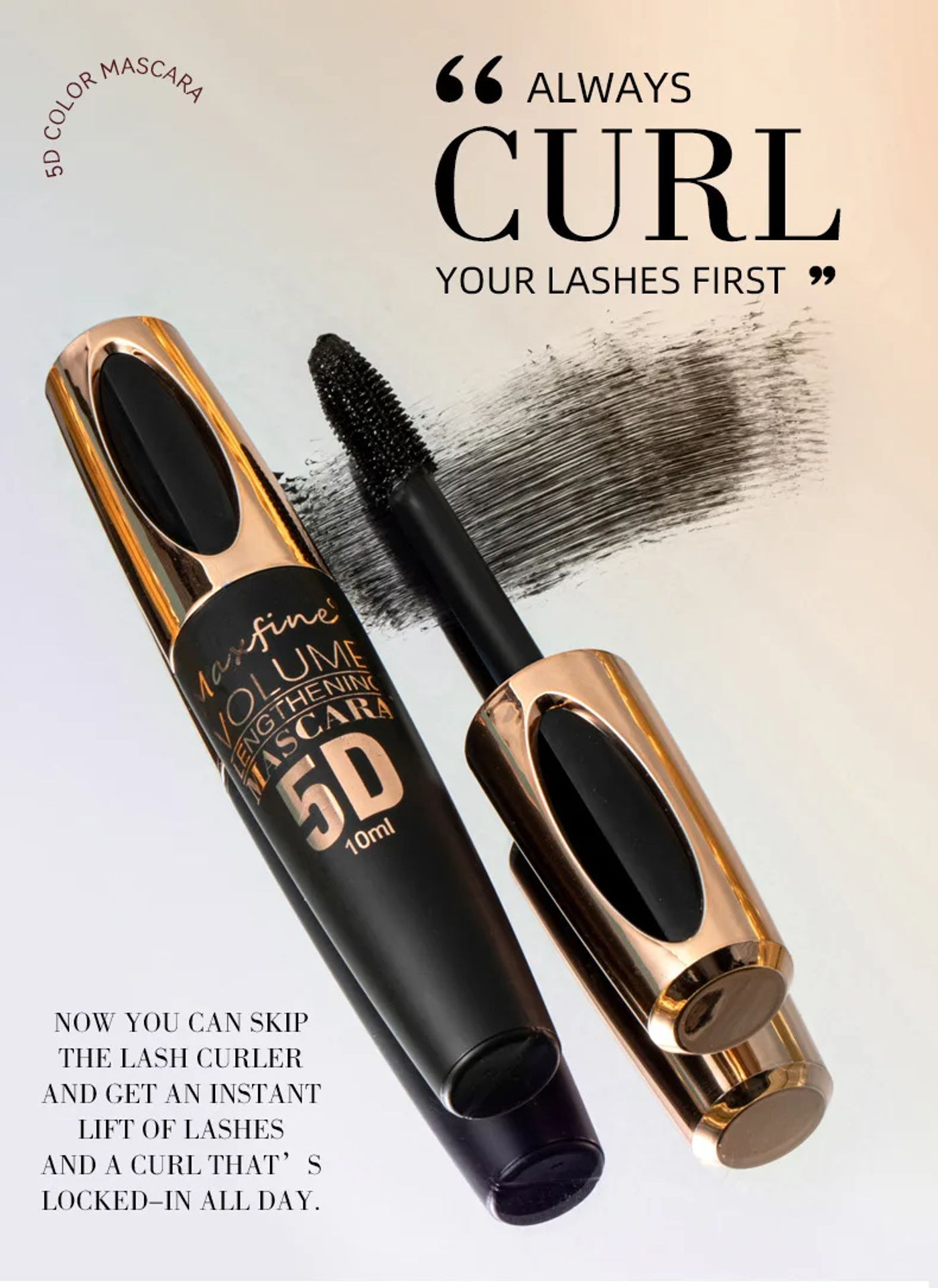 Description Picture 2 of item5D Three Dimensional Eye Black Waterproof Not Easy To Smudge Durable Thick And Curly