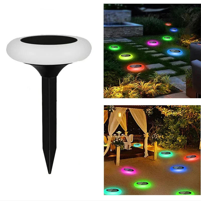 Description Picture 4 of itemKDULIT Solar Powered LED Mounted Lawn Light Waterproof Outdoor Courtyard Lights Garden Landscape Lights Colorful Street Light